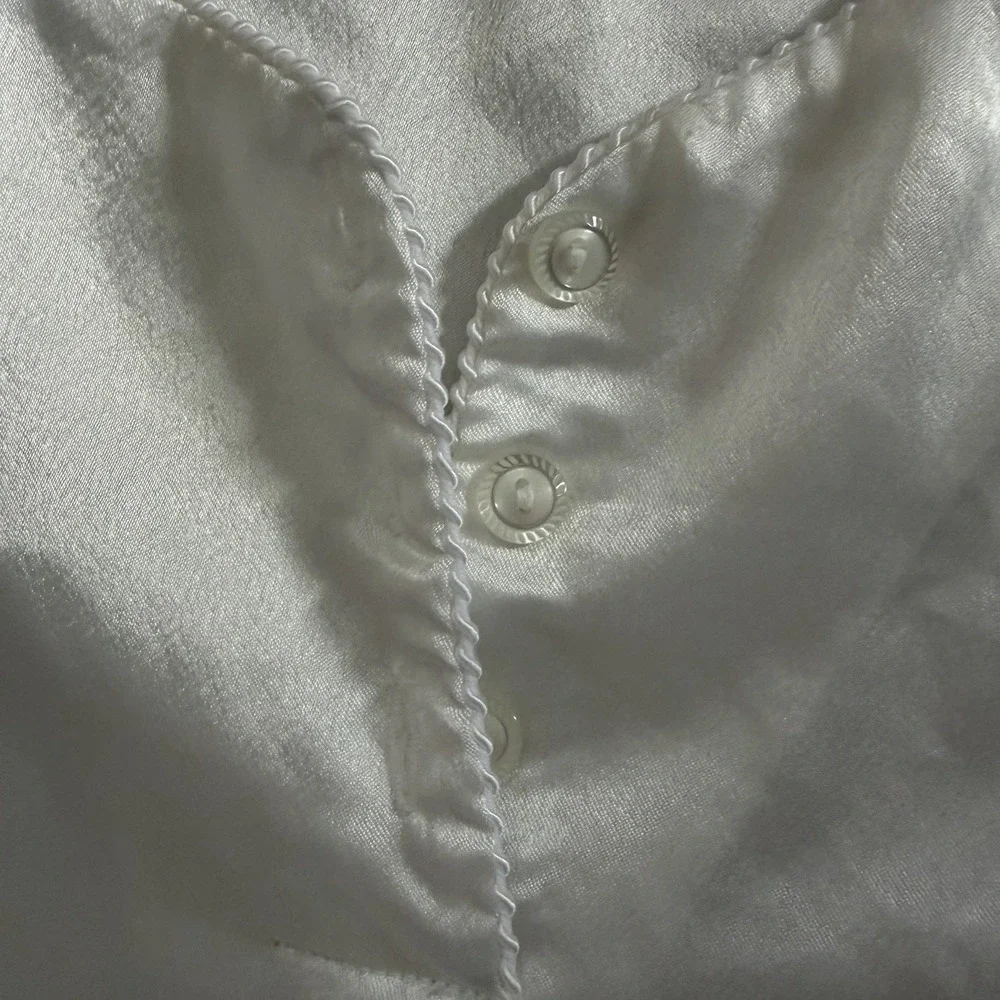 Vintage Christian Dior White Satin Nightgown‎ Saks CD Logo Lingerie